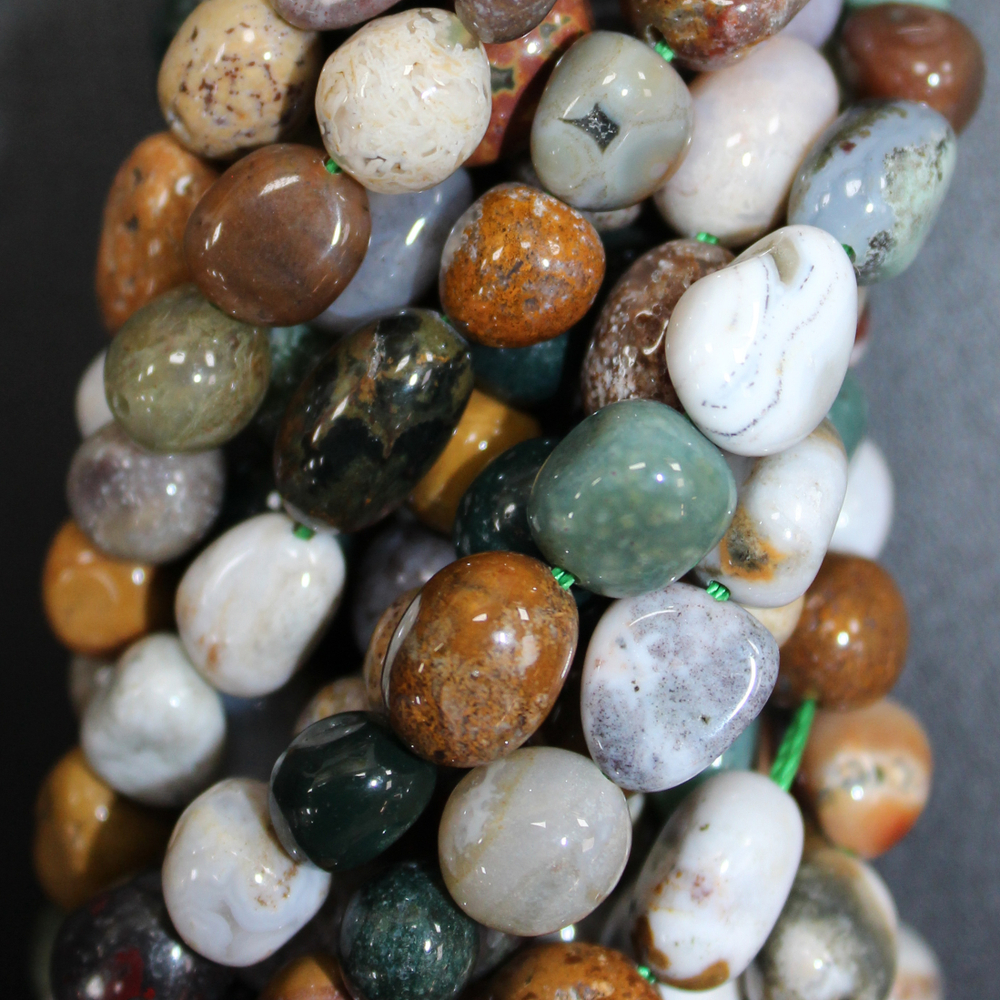 Агат индийский галтовка бусины 9-11мм