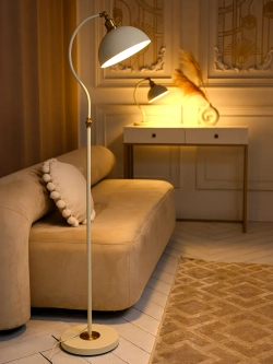 Напольный торшер винтажный, лампа