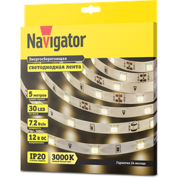 СД Лента Navigator 71 414 NLS-5050WW30-7.2-IP20-12V R5