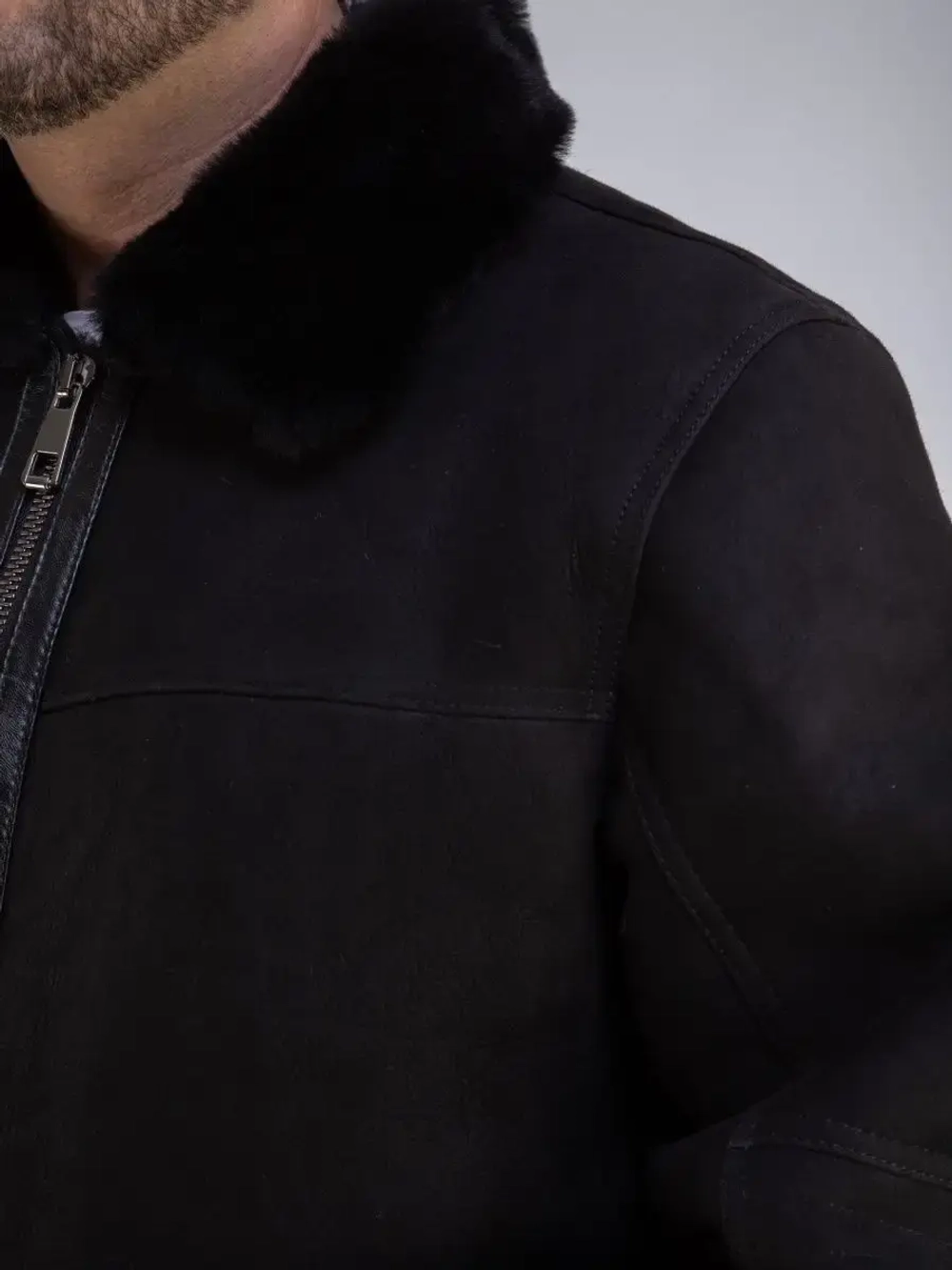 Дубленка мужская натуральная авиатор зимняя Турция