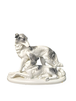 Фарфоровая статуэтка "Пара борзых" Neutettau
