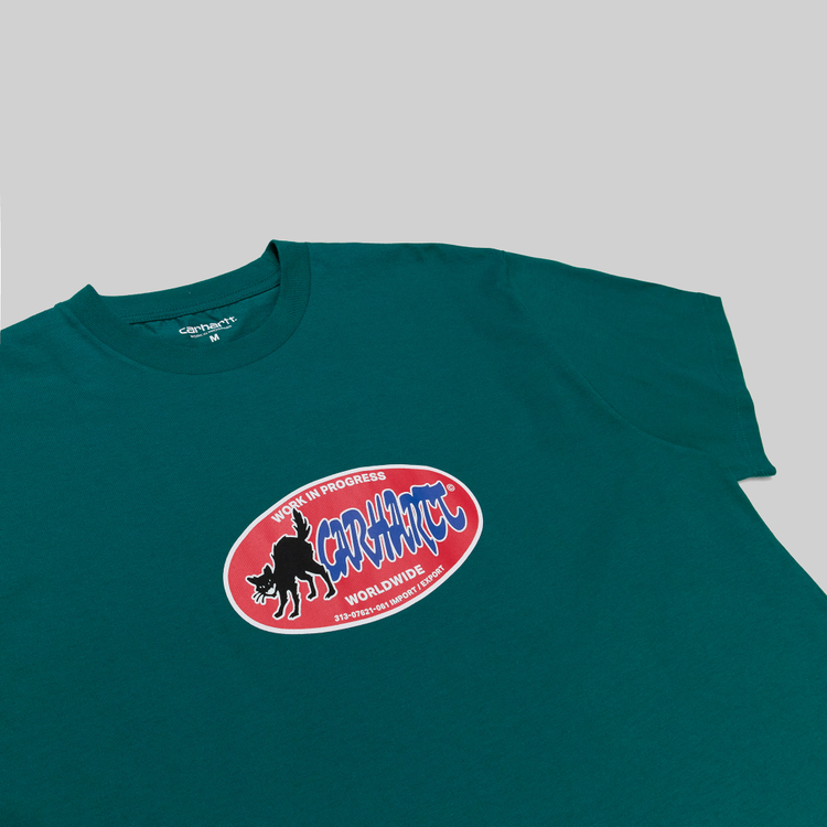 Футболка мужская Carhartt WIP Cat Sticker артикул:I032886_chervil - купить в магазине Дайс