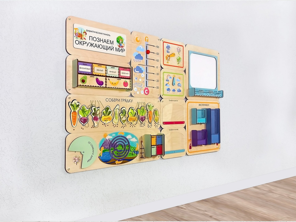 Дидактическая настенная панель Познаем окружающий мир