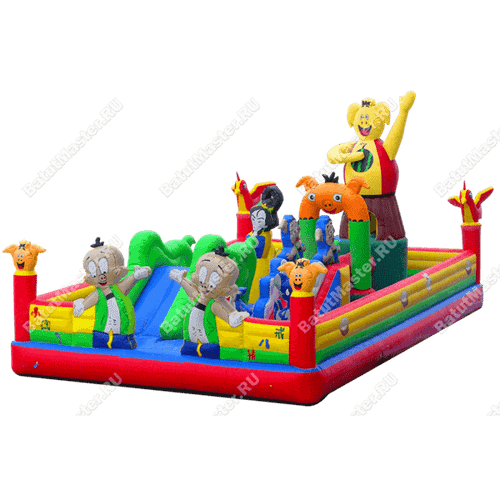 Коммерческий надувной батут "Озорные свинки"