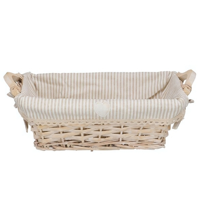 Корзина стеллажная "Полосочка", Д290 Ш190 В100, натуральный