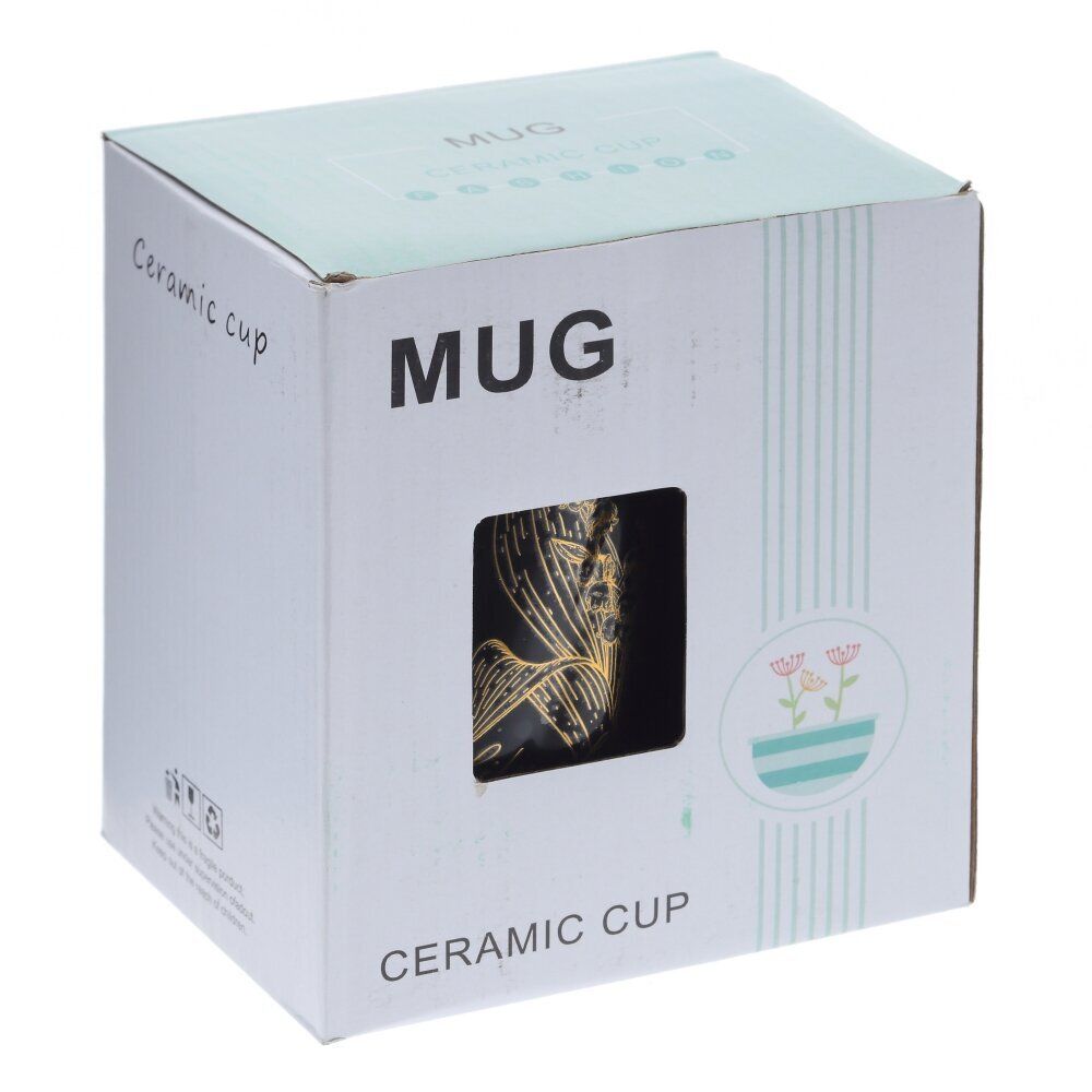 GAEM Кружка с крышкой и трубочкой, 380 мл, L12 W8,5 H16 см, 4в.