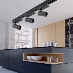 Трековый светильник трехфазный ЭРА STR-30-99-40K-B30 светодиодный 30Вт регулируемый луч 4000K черный | Трехфазные трековые светильники