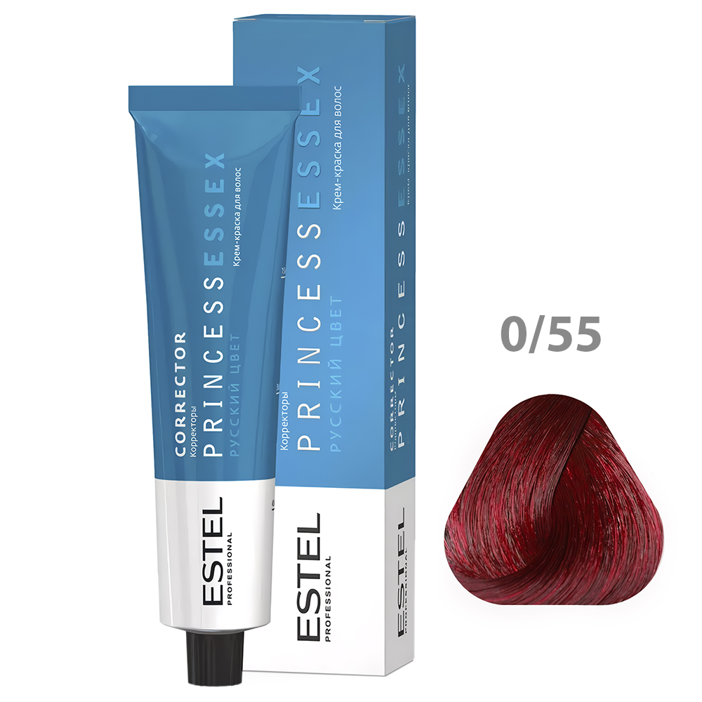 ESTEL PRINCESS ESSEX Крем-краска для волос, 0/55 красный (Correct), 60 мл