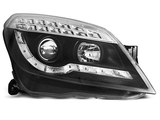 Передние фары daylight black led indicator для Opel Astra H
