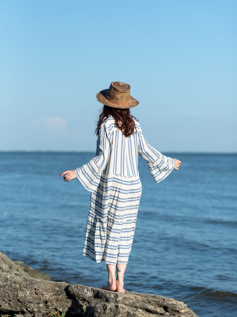 Платье в полоску МОРСКОЕ