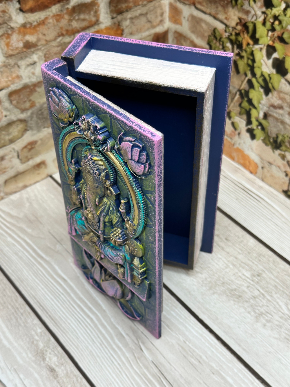 Шкатулка-книга "Ганеша"2