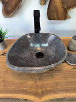 Раковина из речного камня RS-65788 39х33х14 из натурального камня