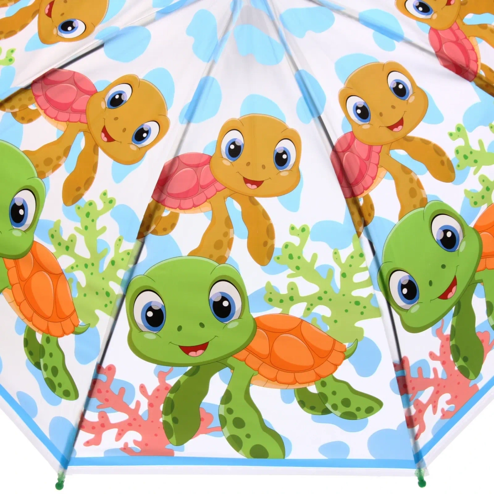 Зонт детский полуавтомат «Яркая Змейка», 8 спиц, d-80см, длина в слож. виде 65см