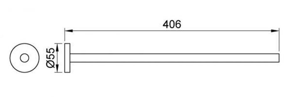 Полотенцедержатель 406 мм нерж. сталь ROMA 16874.S матовый