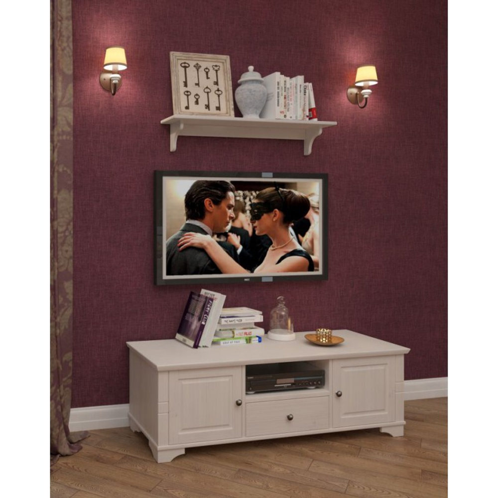 Полка настенная «Бейли» белый воск