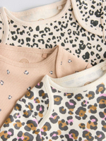 Боди с коротким рукавом для малышей Next E19-748, 3 шт., Бежевый, Светло-коричневый