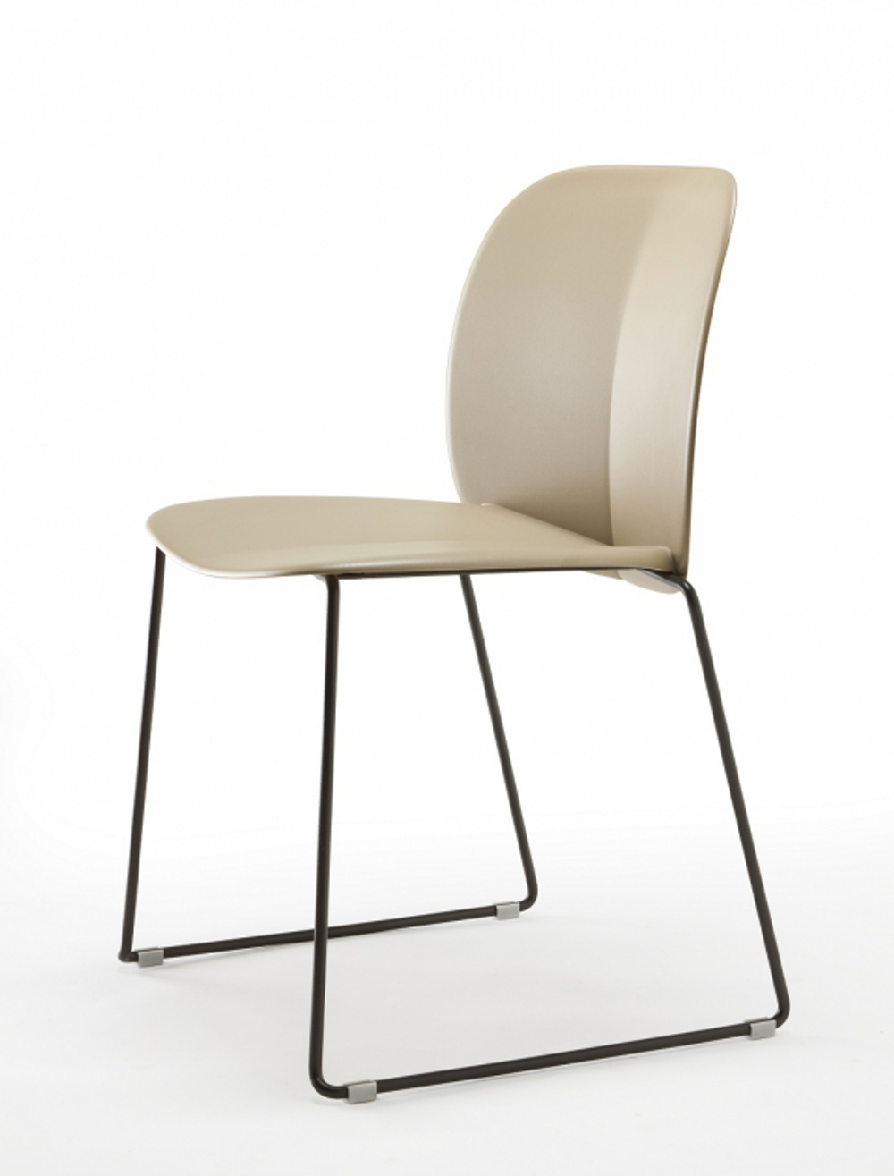 Стул пластиковый на полозьях Scab Design Mentha Go Green, антрацит, тортора