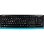 Комплект (клавиатура + мышь) A4Tech Fstyler FG1010, черный/синий (мембранная, беспроводная 2.4 GHz)