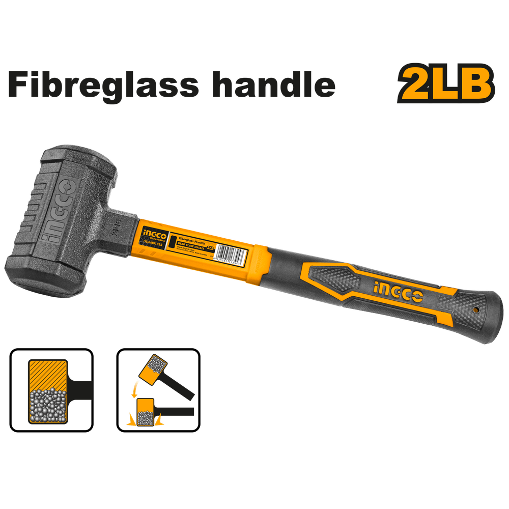 Молоток безынерционный INGCO HDBM01028 INDUSTRIAL 770 г