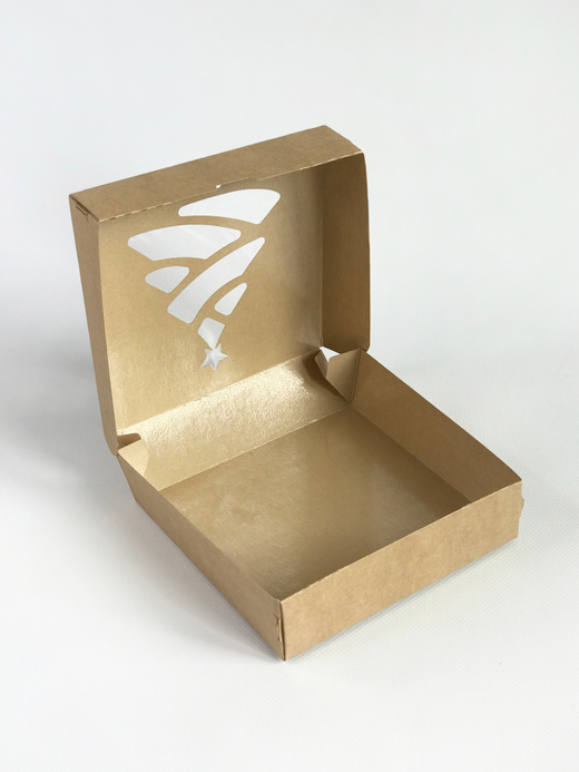 Коробка с окошком "Елка" 15 х 15 х 4 см