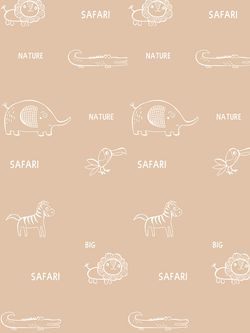 Наволочка комплект 2шт Сказка "Safari (компаньон)" 40х60 см, перкаль