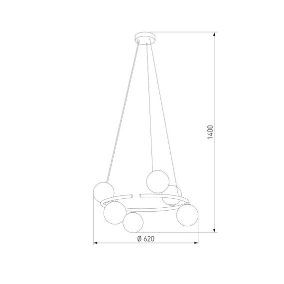 Подвесная люстра TK Lighting 6843 Anabelle