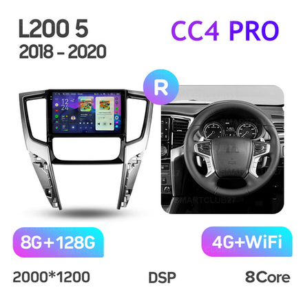 Teyes CC4 Pro 9" для Mitsubishi Pajero Sport, L200 2018-2020 (прав)