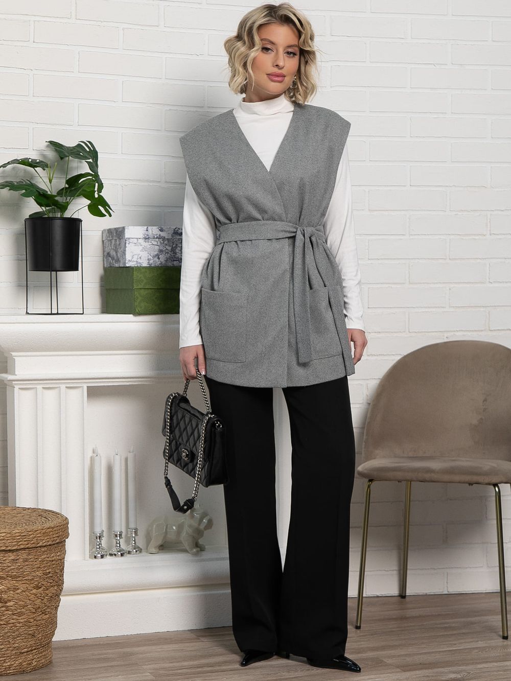 Жилет Заверши образ (серый) Б15144-16М LT Collection