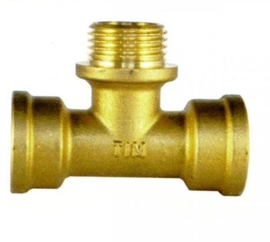 Тройник латунный 1/2" ВР-НР-ВР TIM
