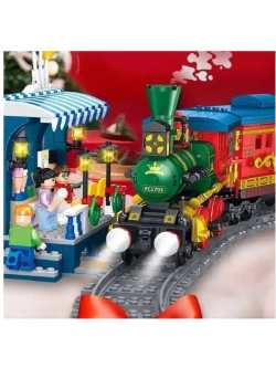 Конструктор Экскурсионный Ретро поезд 732 детали