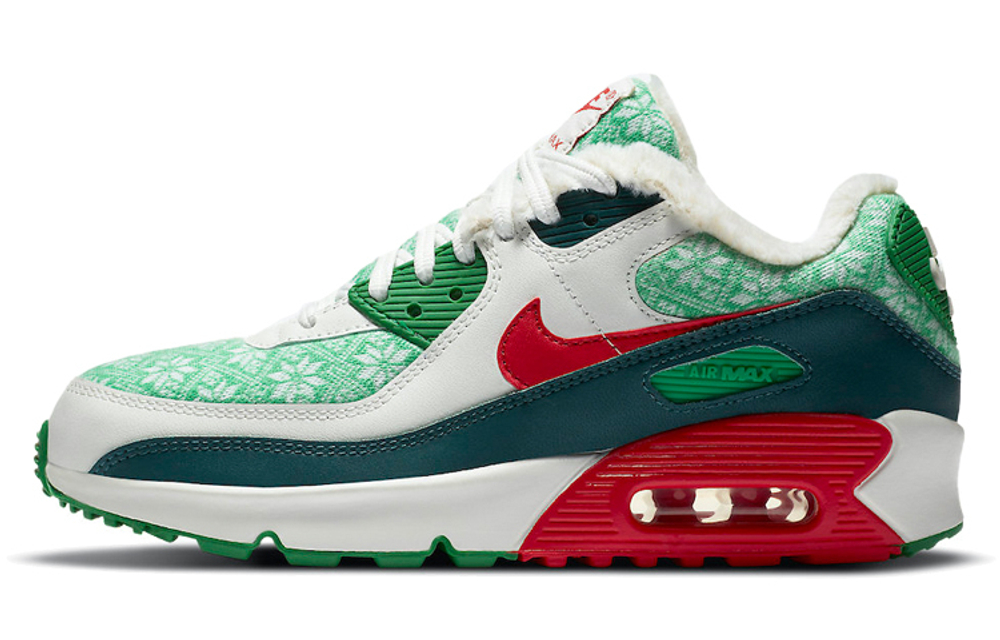 Кроссовки Nike Air Max 90 "Christmas 2020" GS (Подростковая размерная сетка)
