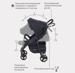 Коляска прогулочная Mow Baby Cross Black