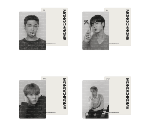 [разбор] Фотокарты BTS MONOCHROME