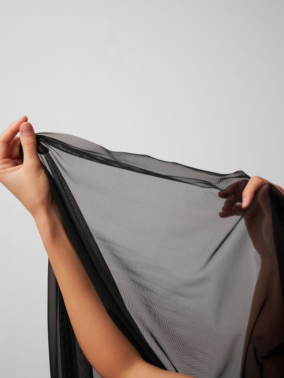 Сетка эластичная Lauma оптом с эффектом голого тела, черный 170