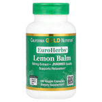 California Gold Nutrition, EuroHerbs™, экстракт мелиссы лекарственной, качество Euromed, 500 мг, 180 растительных капсул