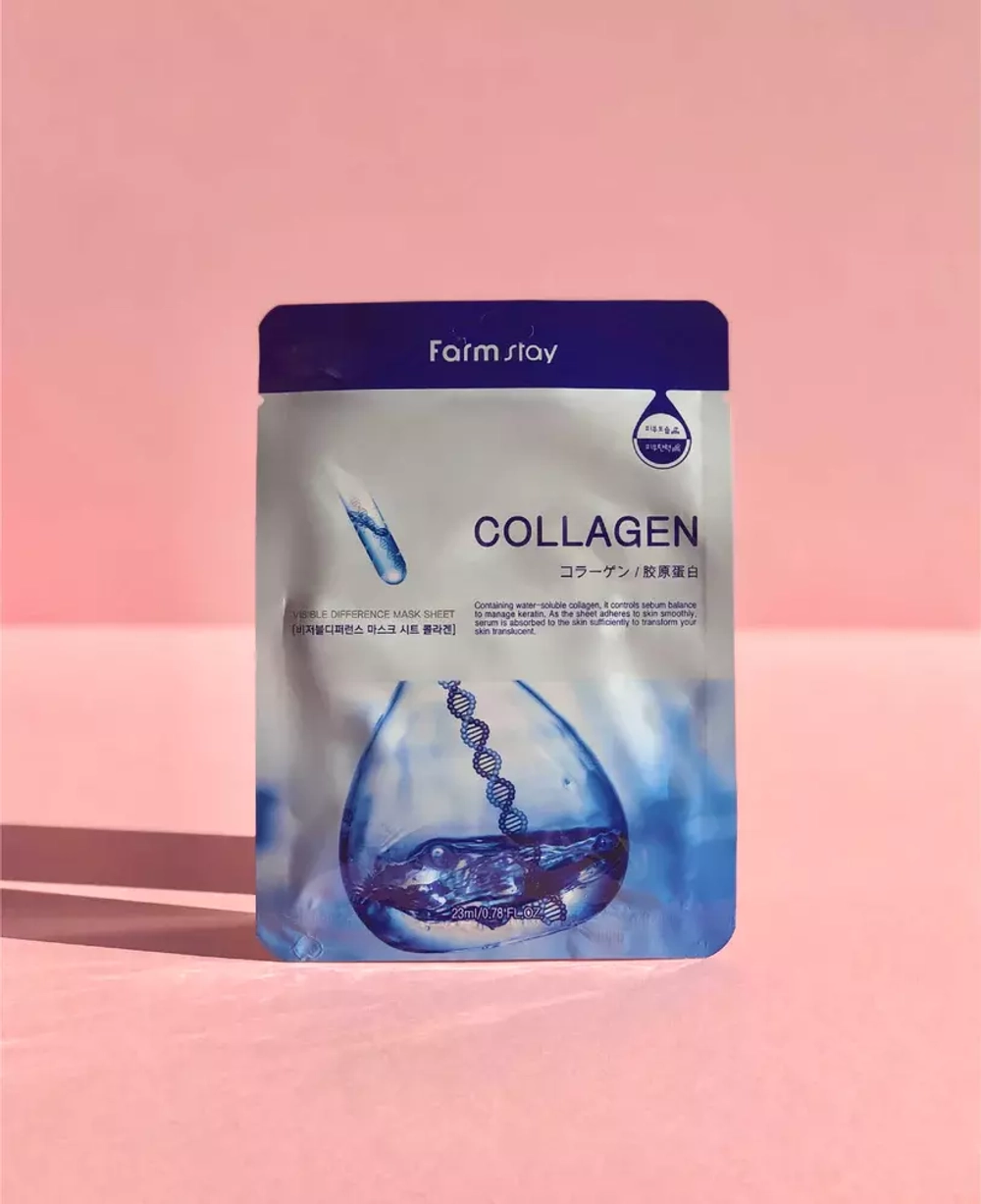 Тканевая маска с коллагеном FarmStay Visible difference mask sheet collagen