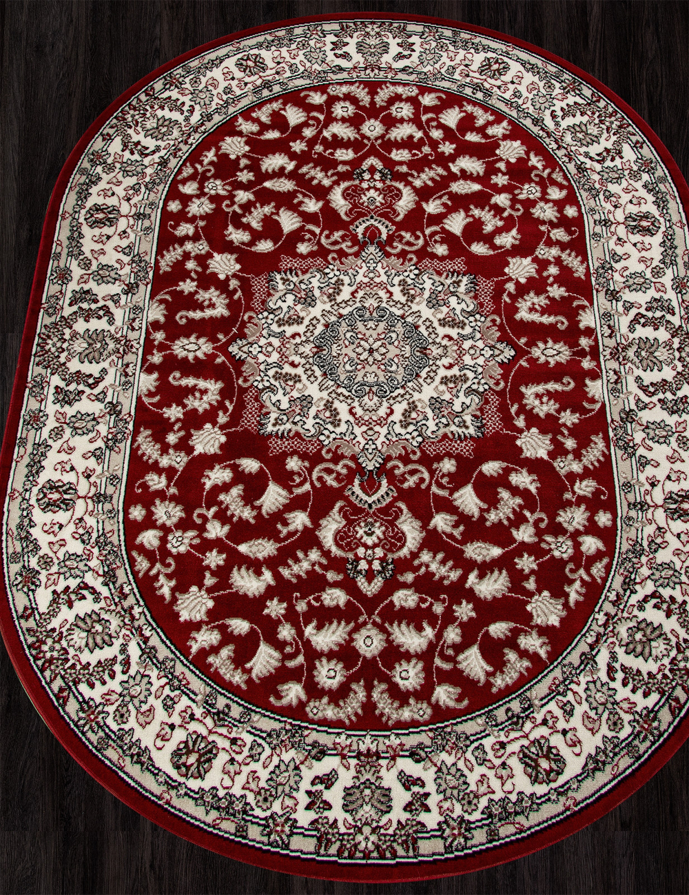 Ковер D412 - RED - Овал - коллекция GAVANA размер 60*110 см