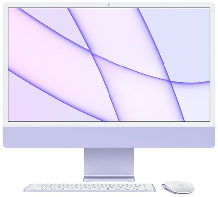 Apple iMac 24” 4.5K Retina, Apple M1 8C CPU, 8C GPU/16GB/1TB SSD Purple (Фиолетовый)