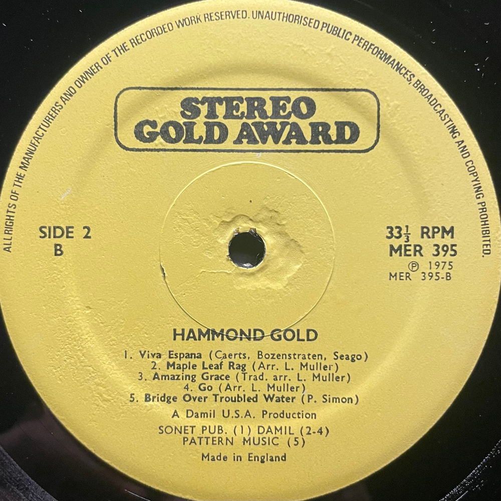 Duke Grant ‎– Hammond Gold! (Англия 1975г.)