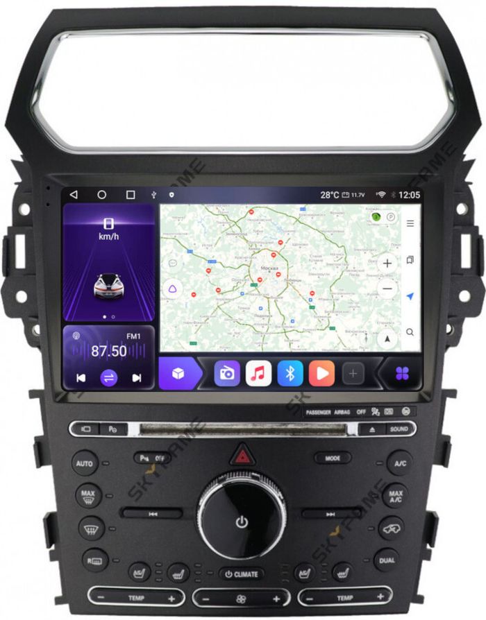 Магнитола для Ford Explorer 2011-2019 - Kuberg SF-1263 Android 12, Быстрая, CarPlay, 4G SIM-слот