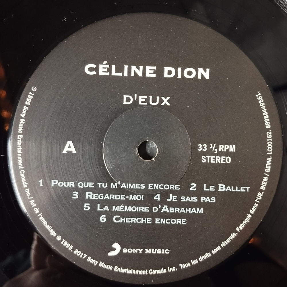 Винтажная виниловая пластинка LP Celine Dion D'eux (EU 2017)