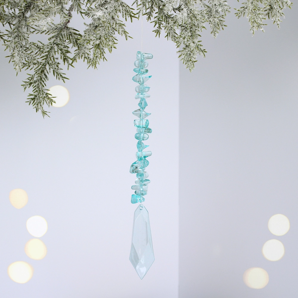 Подвеска «Сказочная льдинка» 21 см, Голубой
