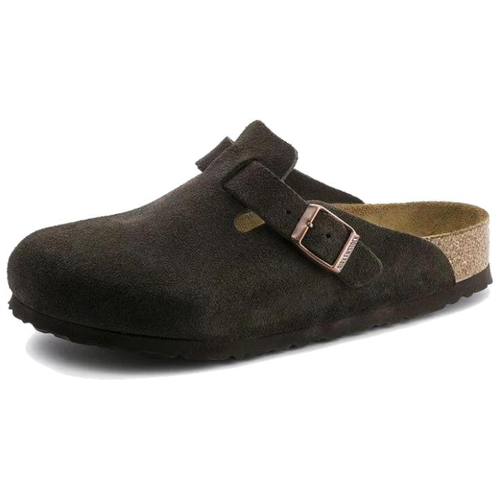 Boston Birkenstock Soft Footbed Suede "Mocha"