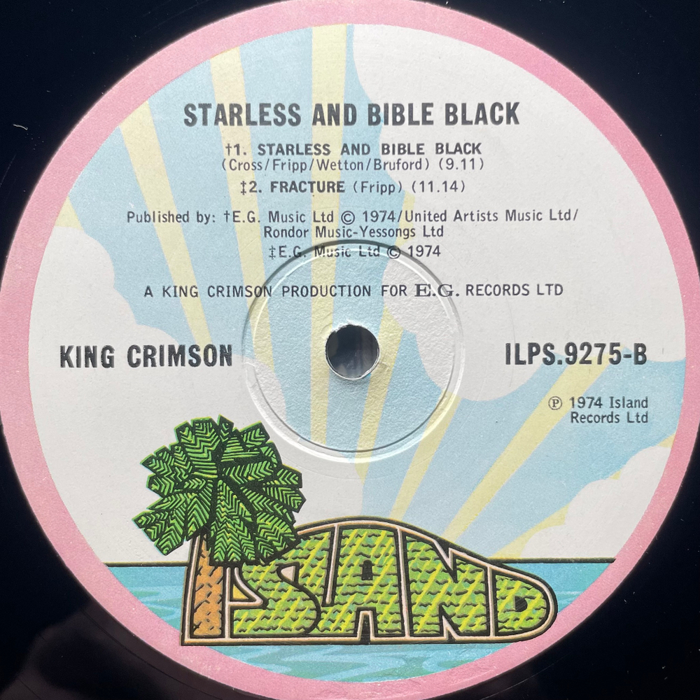 King Crimson ‎– Starless And Bible Black (Англия 1974г.)