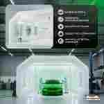 Надувной бокс для покраски автомобиля «Покрасбокс» 8х6х4 м — из ПВХ, белый