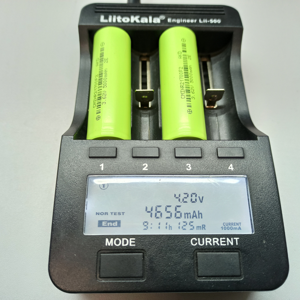 Li-ion 21700 3.7v среднетоковый INR21700 F2 5000 мАч (аналог SAMSUNG 50E)