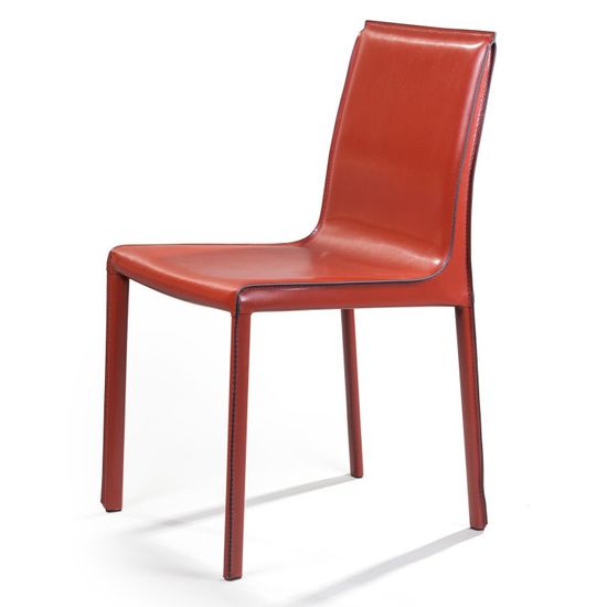 Стул Barrie, кожа ретро-красный