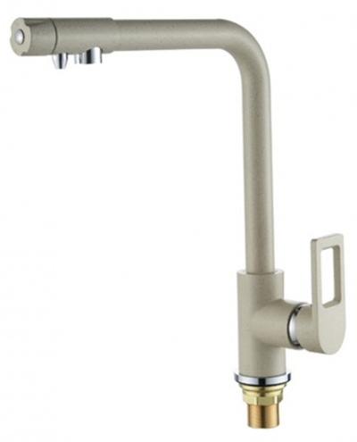 15008-B Смес. для кухни под фильт. выс. Г-обр. (СВЕТ. БЕЖ.) ViEiR (10/1шт)