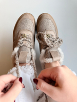 Короткие зимние комбинированные кеды KASSA