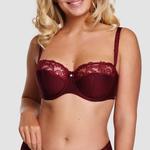 Бюстгальтер фасона балконет с уплотненными чашками на каркасах (Размер: 90D) (Цвет: пудровый)